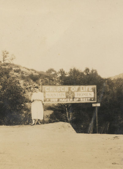 Bertha and sign